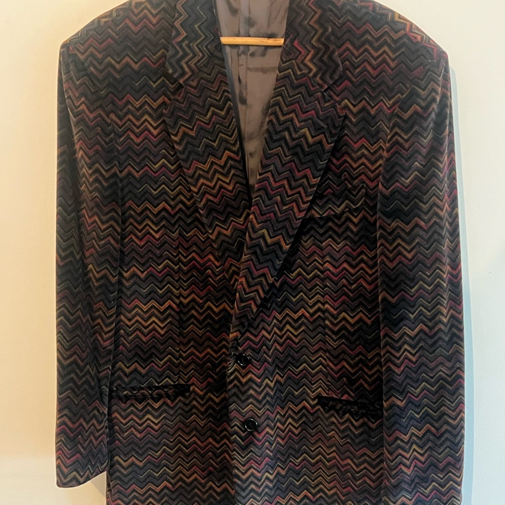 Missoni Mens Velvet Blazer / Suit Jacket